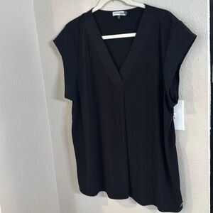 Calvin Klein v neck blouse black size XL